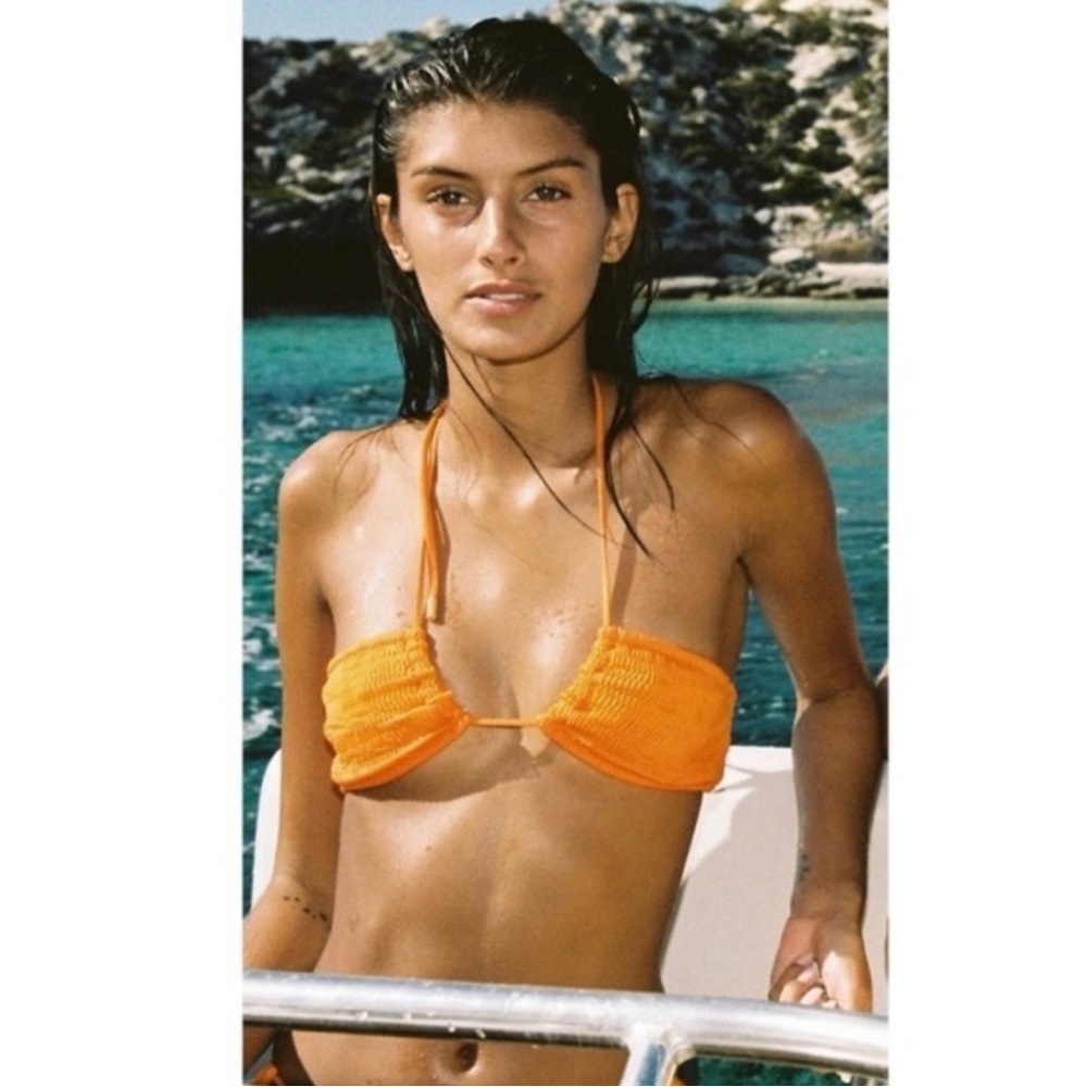 Orange Triangl Bikini Set